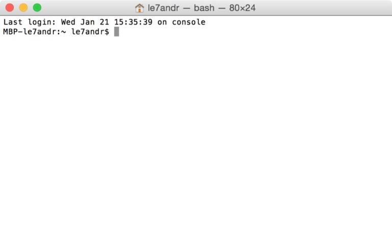 Ввод команды на открытие hosts в терминале Mac OS X