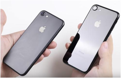 Айфон 7 в цветах черный матовый и черный оникс