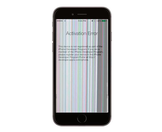 Полосы и засветы на дисплее iPhone 6