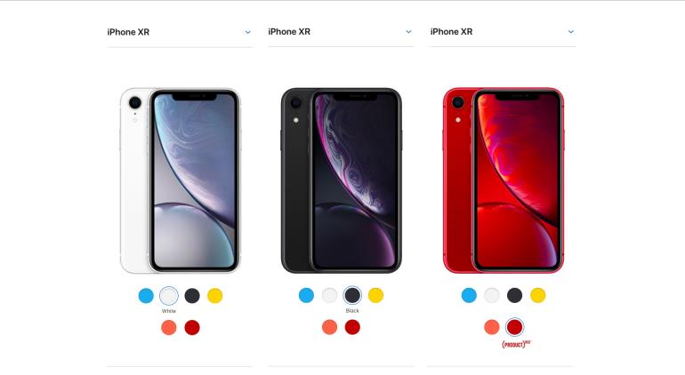 iPhone Xr: White Black and Red